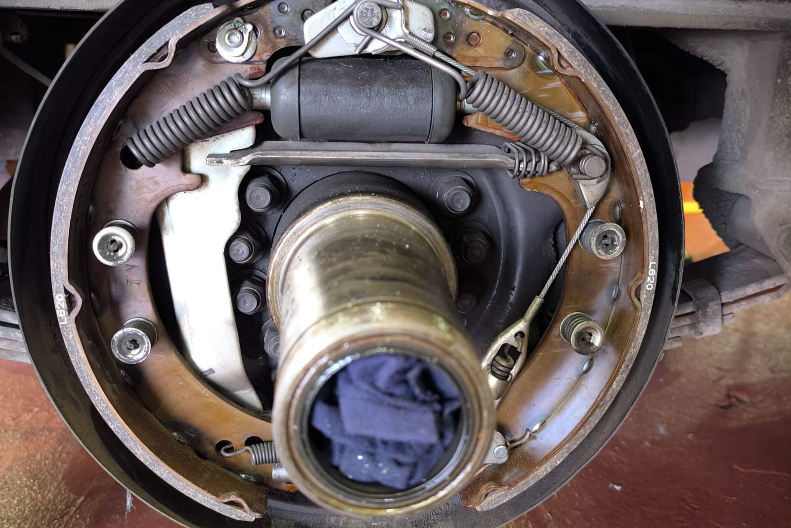 Forklift brake system service