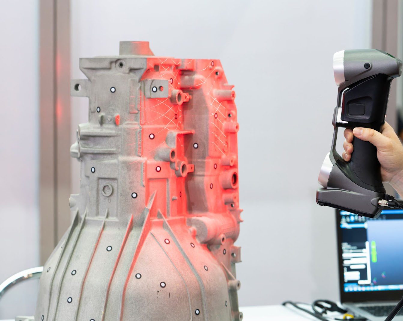 3D scanning a metal component for reverse engineering — Singapore